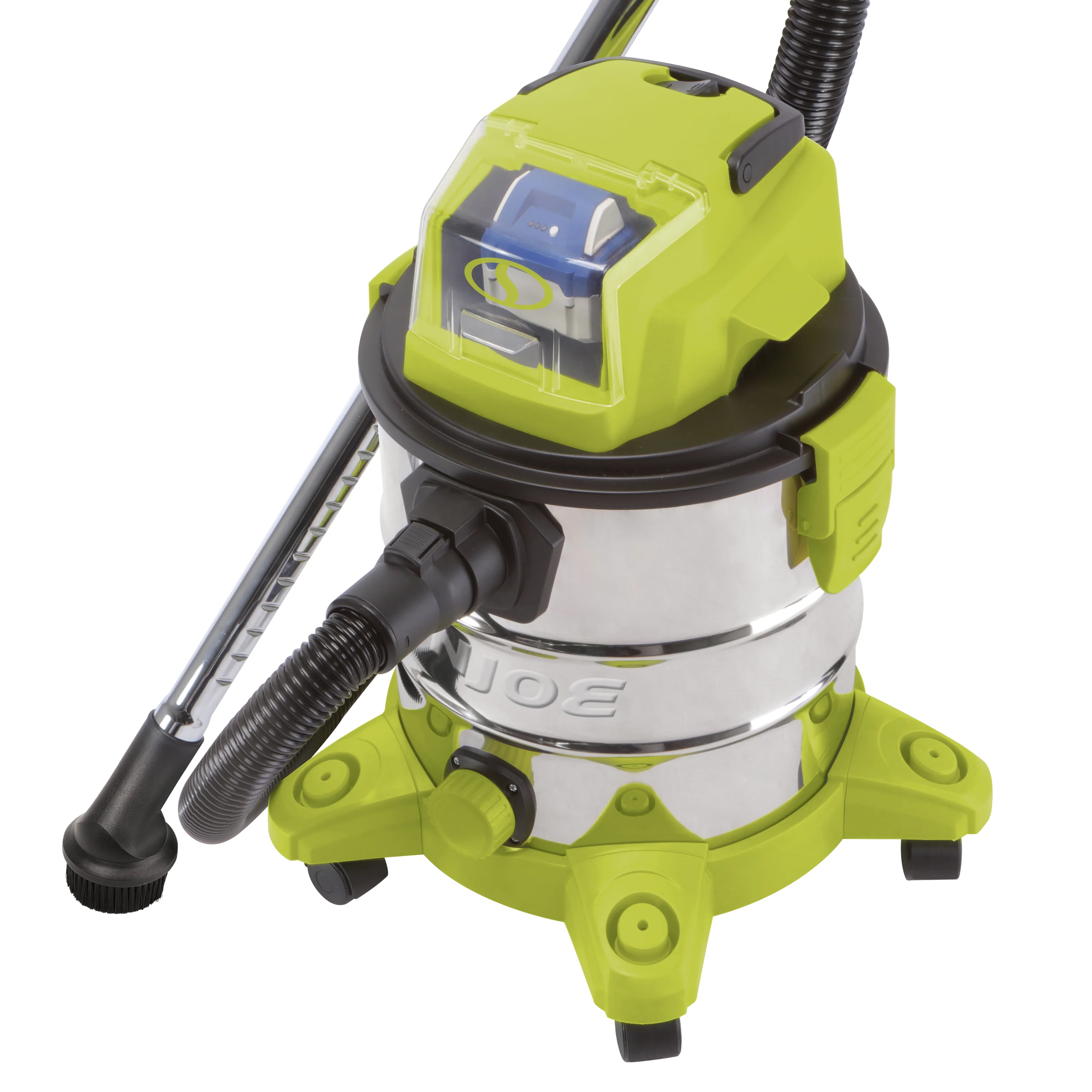 Sun Joe 24-Volt* IONMAX Cordless Portable Stainless Steel Wet/Dry Vacuum Kit | 5.3 Gal | W/ 4.0-Ah Battery + Charger - Image 12