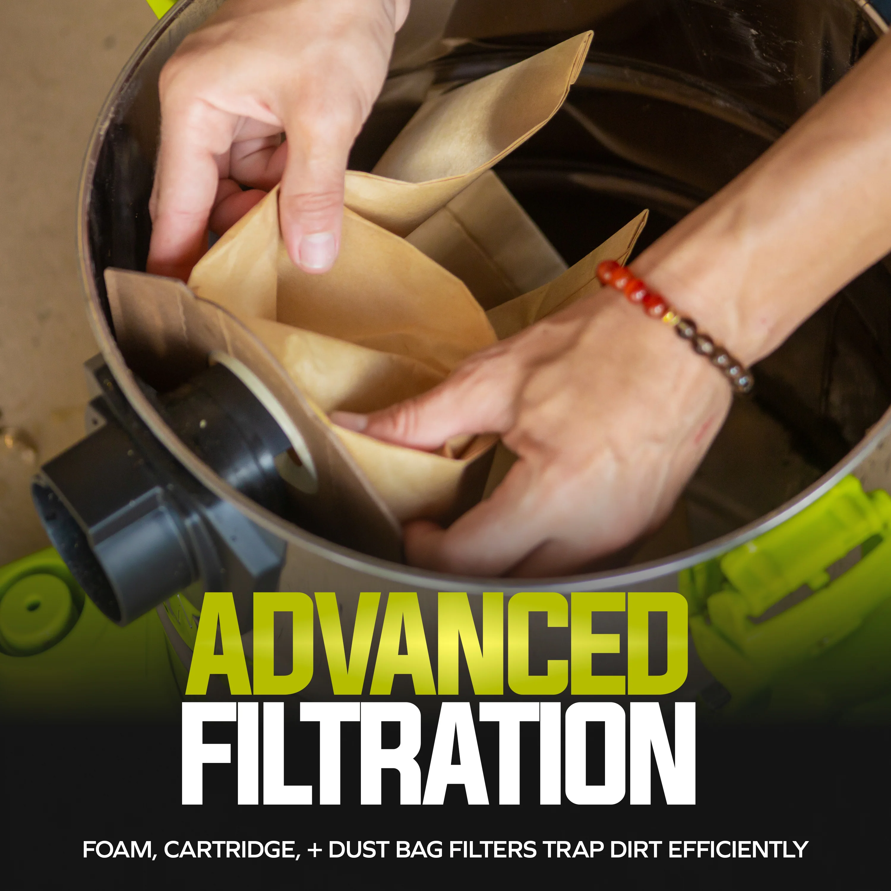 Sun Joe 24-Volt* IONMAX Cordless Portable Stainless Steel Wet/Dry Vacuum Kit | 5.3 Gal | W/ 4.0-Ah Battery + Charger - Image 5