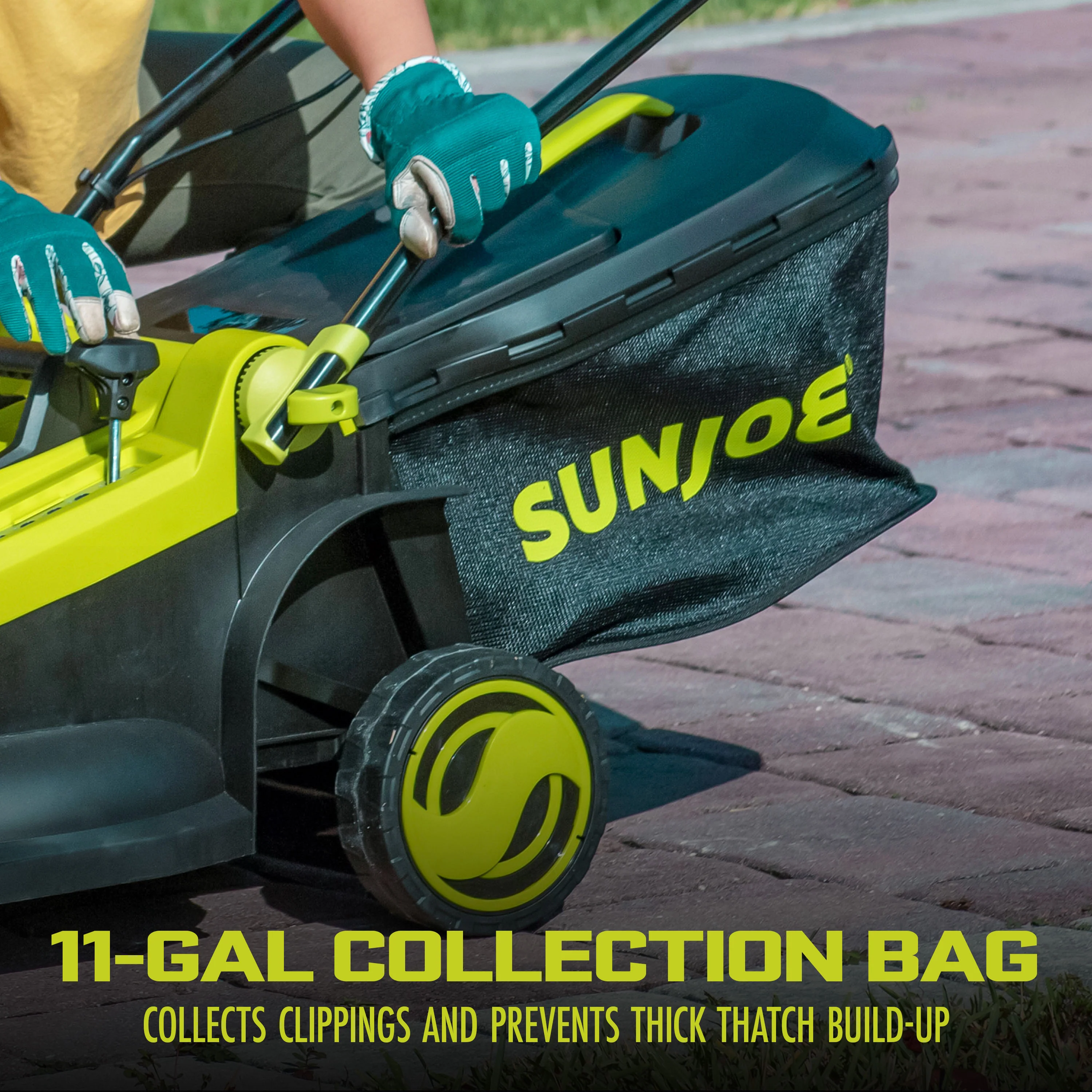 Sun Joe 48-Volt* IONMAX Cordless Lawn Mower Kit W/ Collection Bag | 17-inch | 6-Position | W/ 2 x 4.0-Ah Batteries + Charger - Image 6