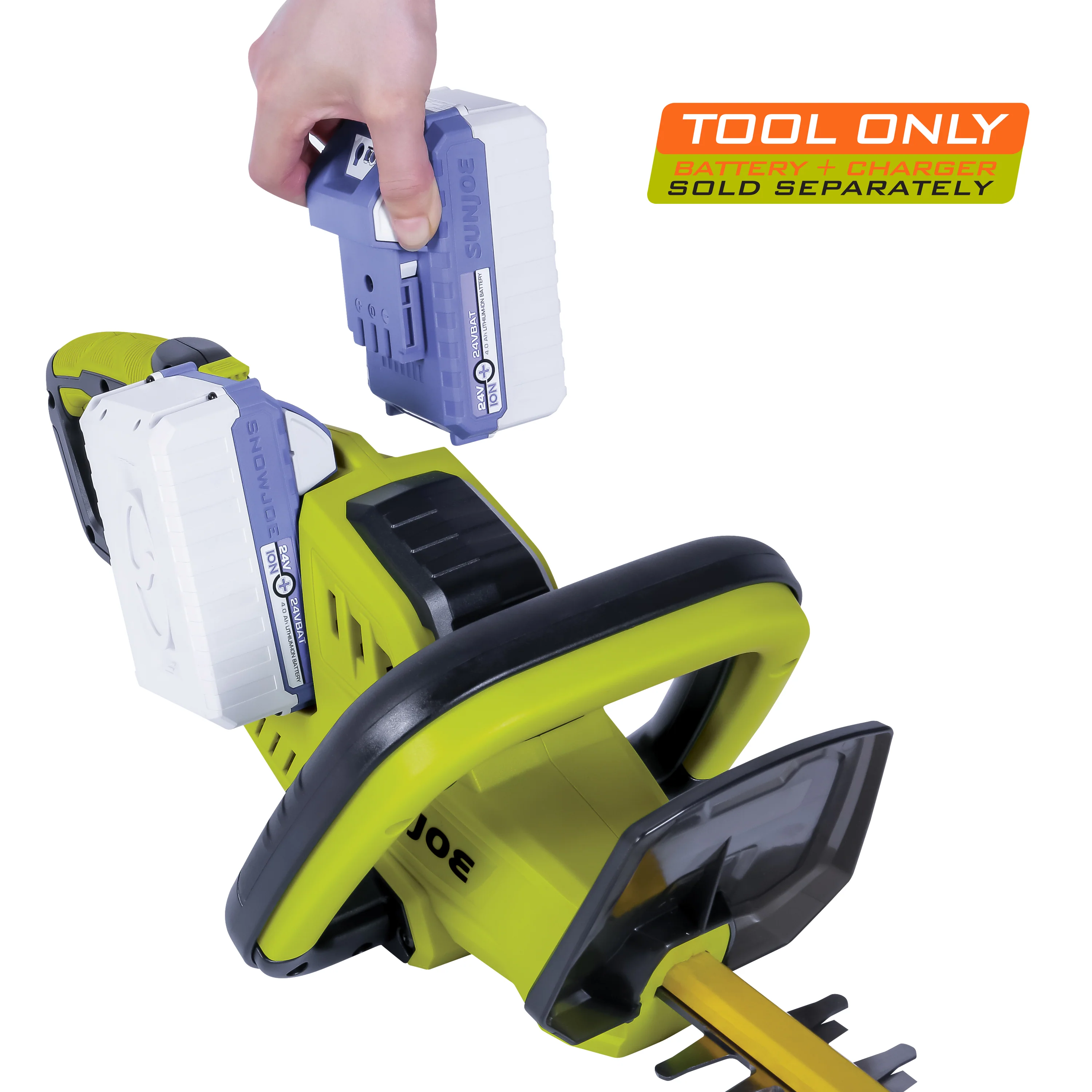 Sun Joe 24V-X2-24HT-CT 48-Volt IONMAX Cordless Hedge Trimmer | 24-inch | Tool Only - Image 5