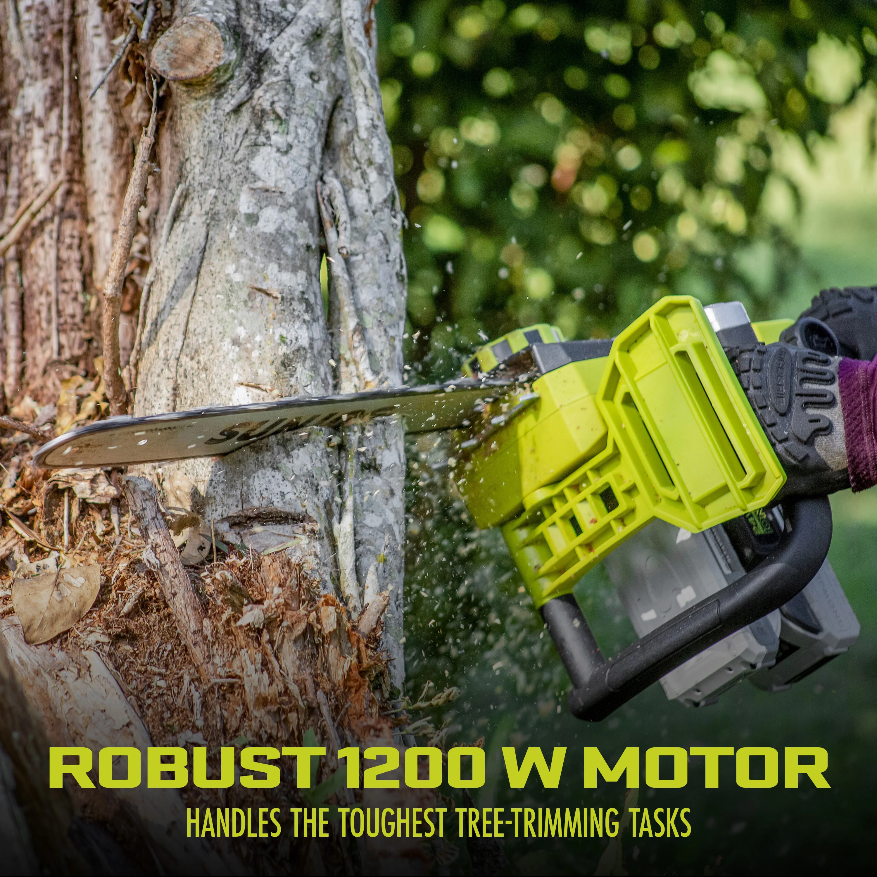 Sun Joe 48-Volt* IONMAX Cordless Chain Saw Kit | 16-inch | W/ 2 x 2.0-Ah Batteries + Charger - Image 3