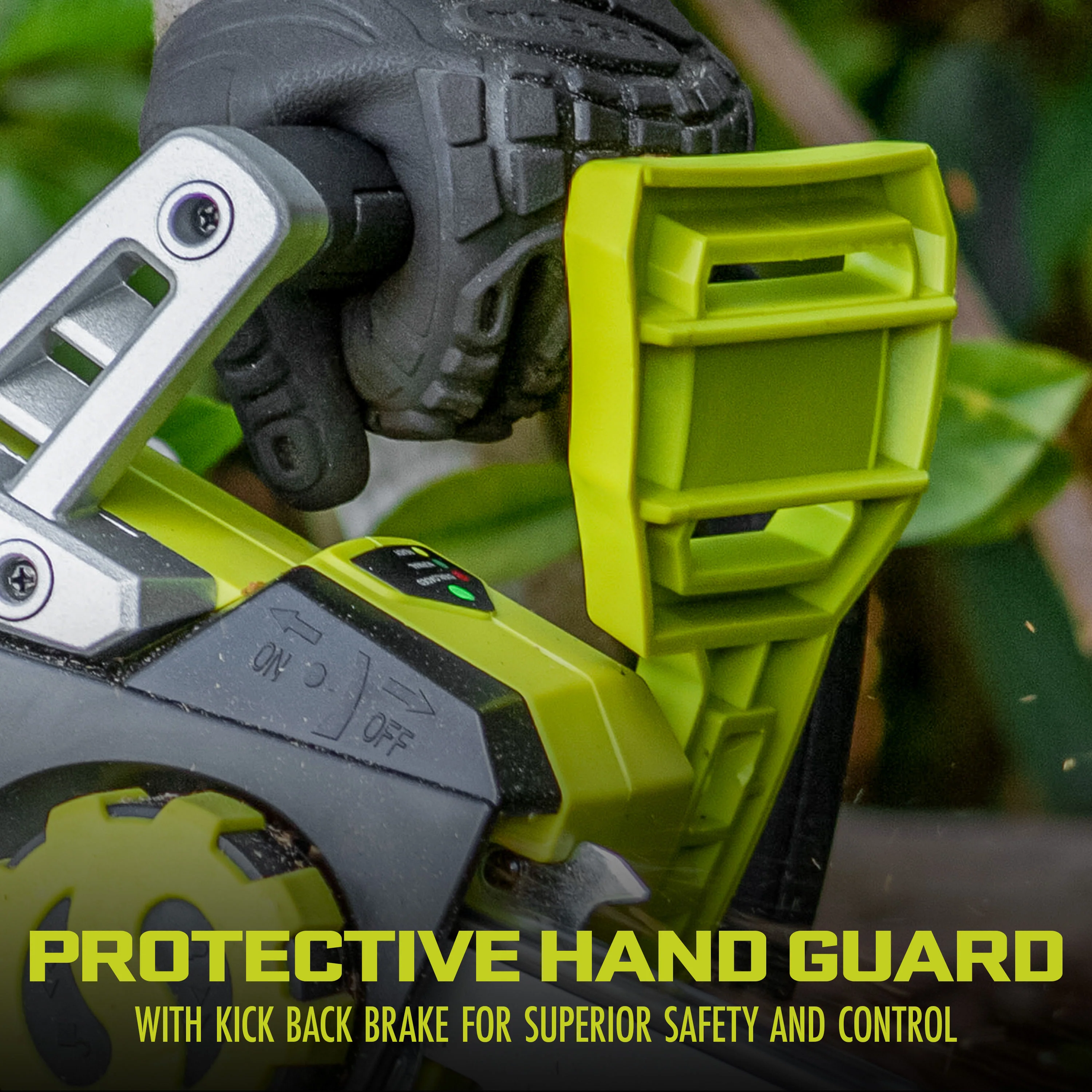 Sun Joe 48-Volt* IONMAX Cordless Chain Saw Kit | 16-inch | W/ 2 x 2.0-Ah Batteries + Charger - Image 7