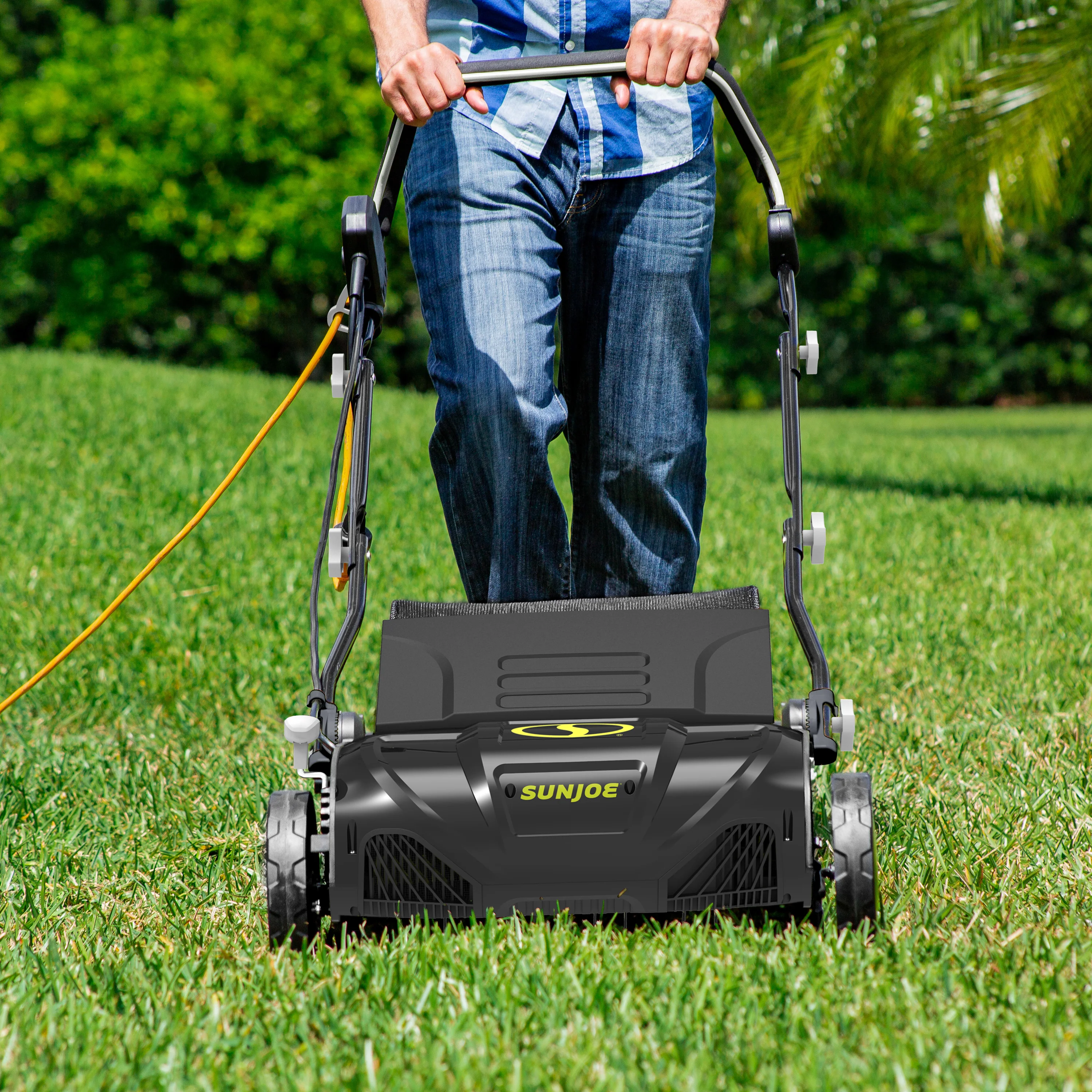 Sun Joe Electric Lawn Dethatcher + Scarifier W/ Collection Bag | 15-inch | 13-Amp - Image 11