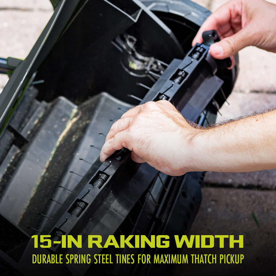 Sun Joe Electric Lawn Dethatcher + Scarifier W/ Collection Bag | 15-inch | 13-Amp - Image 5