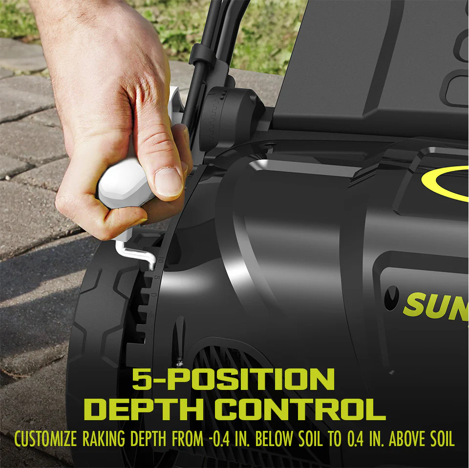 Sun Joe Electric Lawn Dethatcher + Scarifier W/ Collection Bag | 15-inch | 13-Amp - Image 7