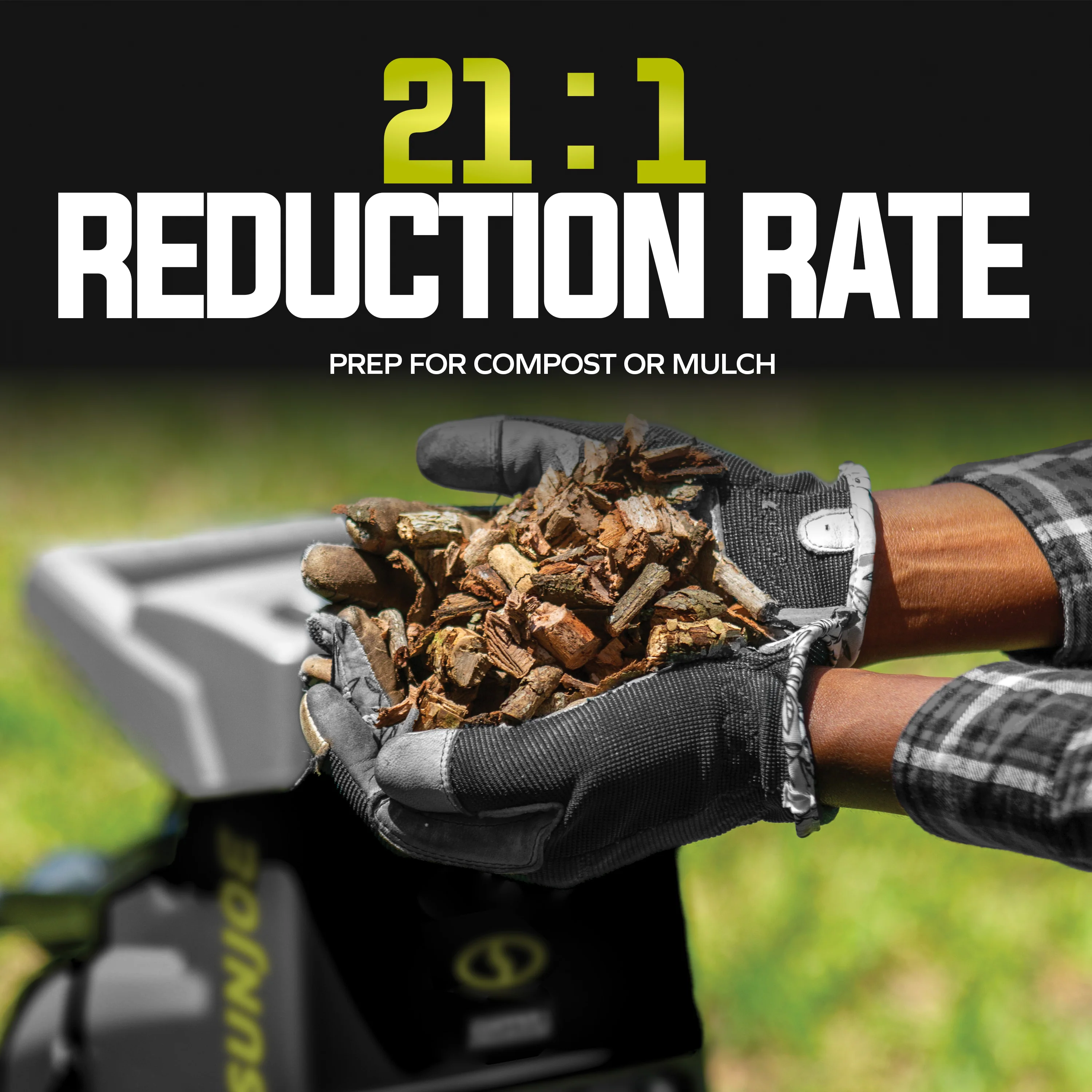 Sun Joe Silent Electric Wood Chipper + Shredder W/ Collection Bag | 1.7-inch Cutting Diameter | 15-Amp - Image 4