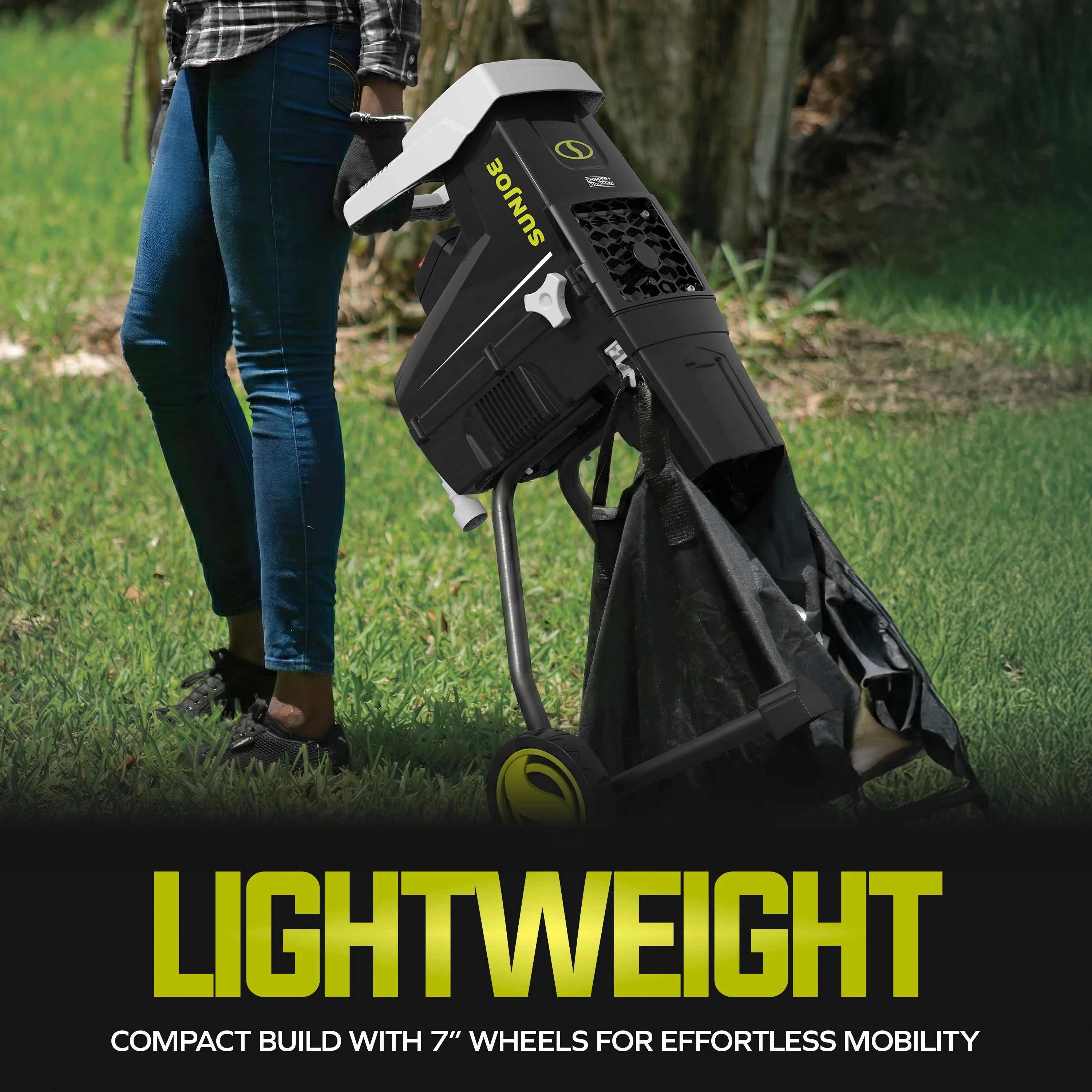 Sun Joe Silent Electric Wood Chipper + Shredder W/ Collection Bag | 1.7-inch Cutting Diameter | 15-Amp - Image 8