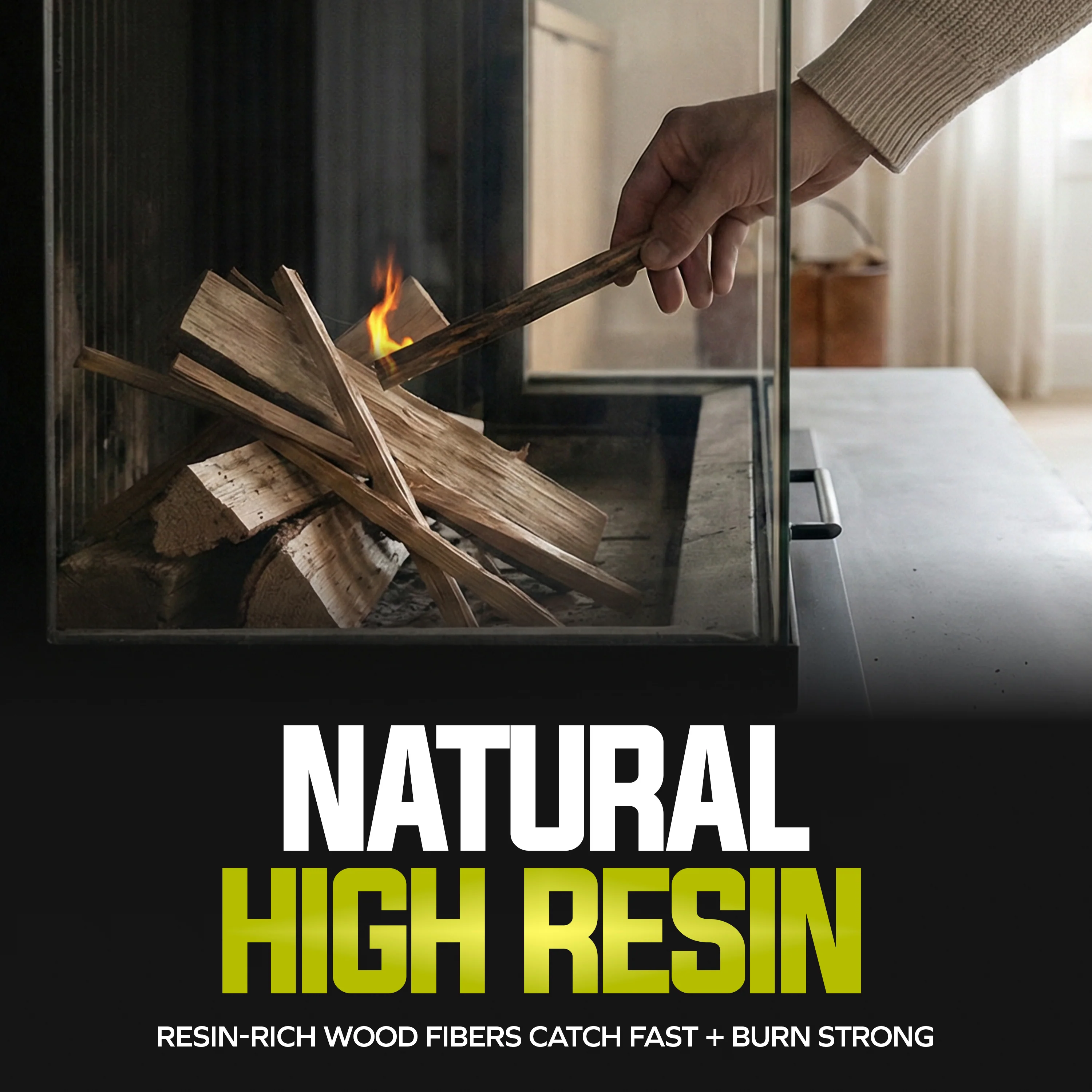 Sun Joe All-Natural Fire Starter Sticks | Pine Kindling for Fireplaces, Campfires, Wood Stoves, Fire Pits & Grills | 25 Lbs. - Image 3