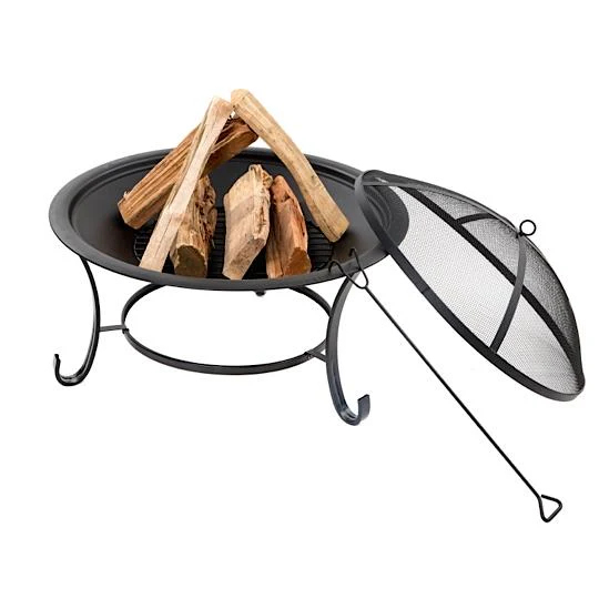 Sun Joe SJFP30 30-Inch Round Steel Fire Pit w/Dome Screen and Poker - Image 3