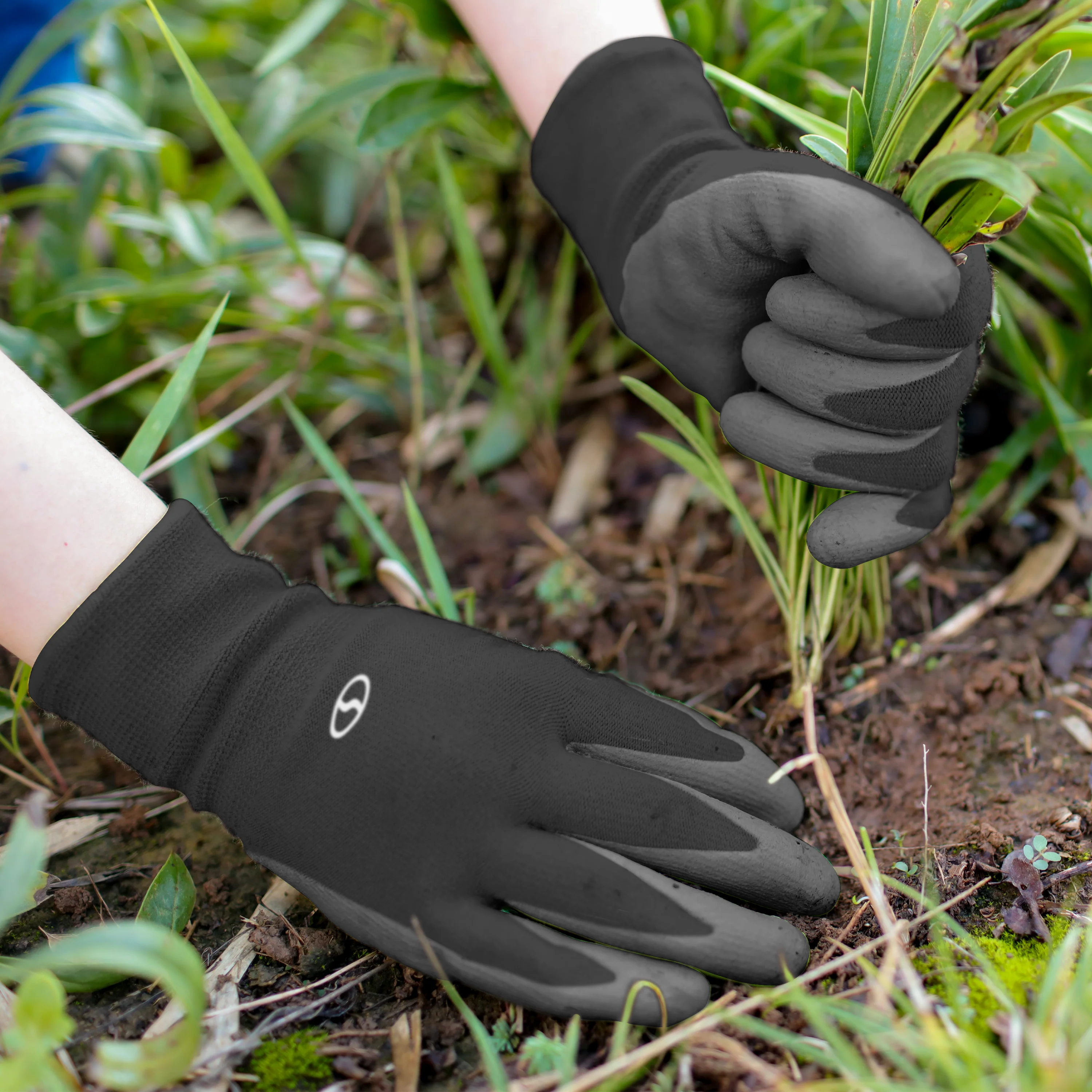 Sun Joe GGNP-S3-BLK Reusable Nitrile-Palm Gloves | Tactile | Washable | One Size Fits Most | Set of 3 (Black) - Image 5