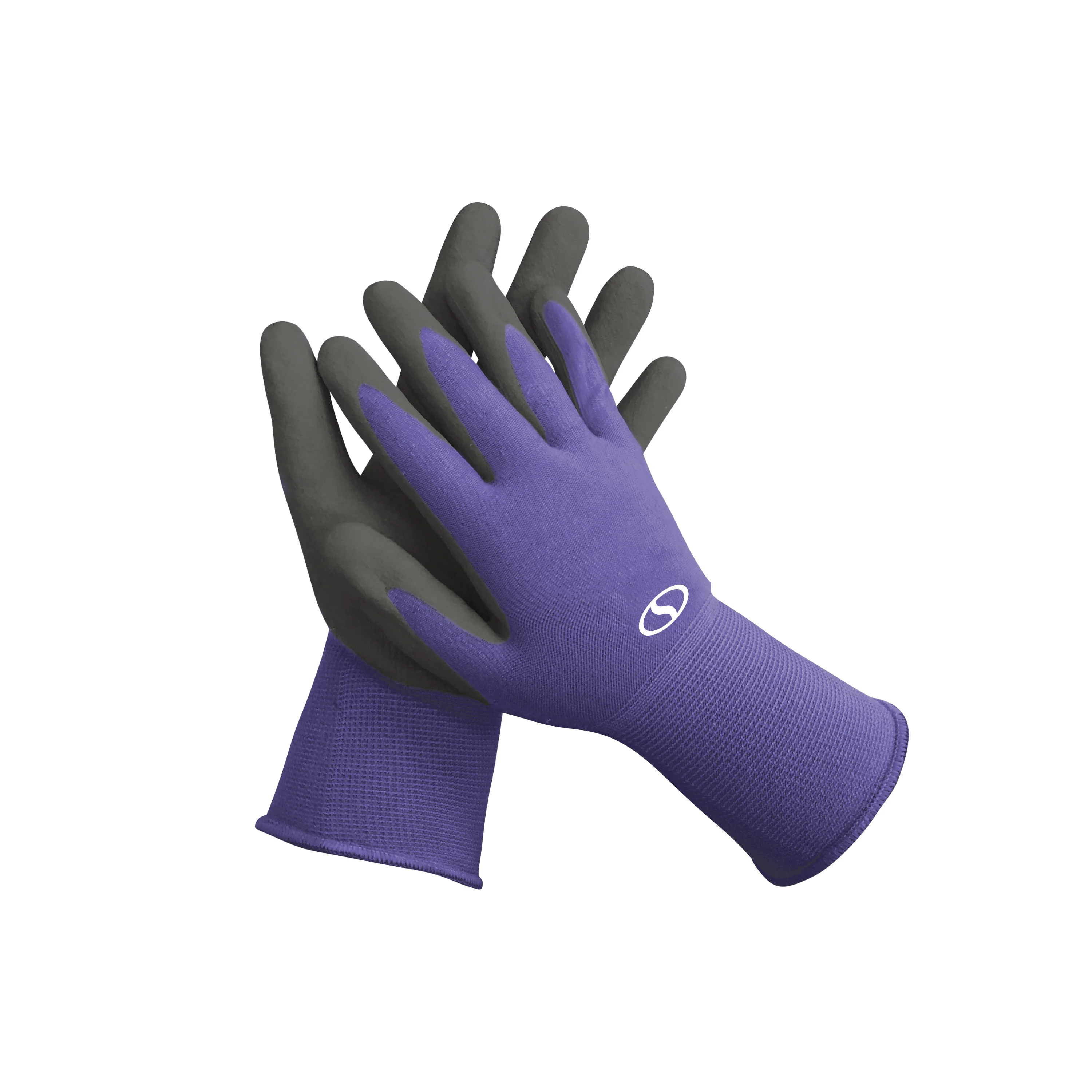 Sun Joe GGNP-S3-PRP Reusable Nitrile-Palm Gloves | Tactile | Washable | One Size Fits Most | Set of 3 (Purple) - Image 4