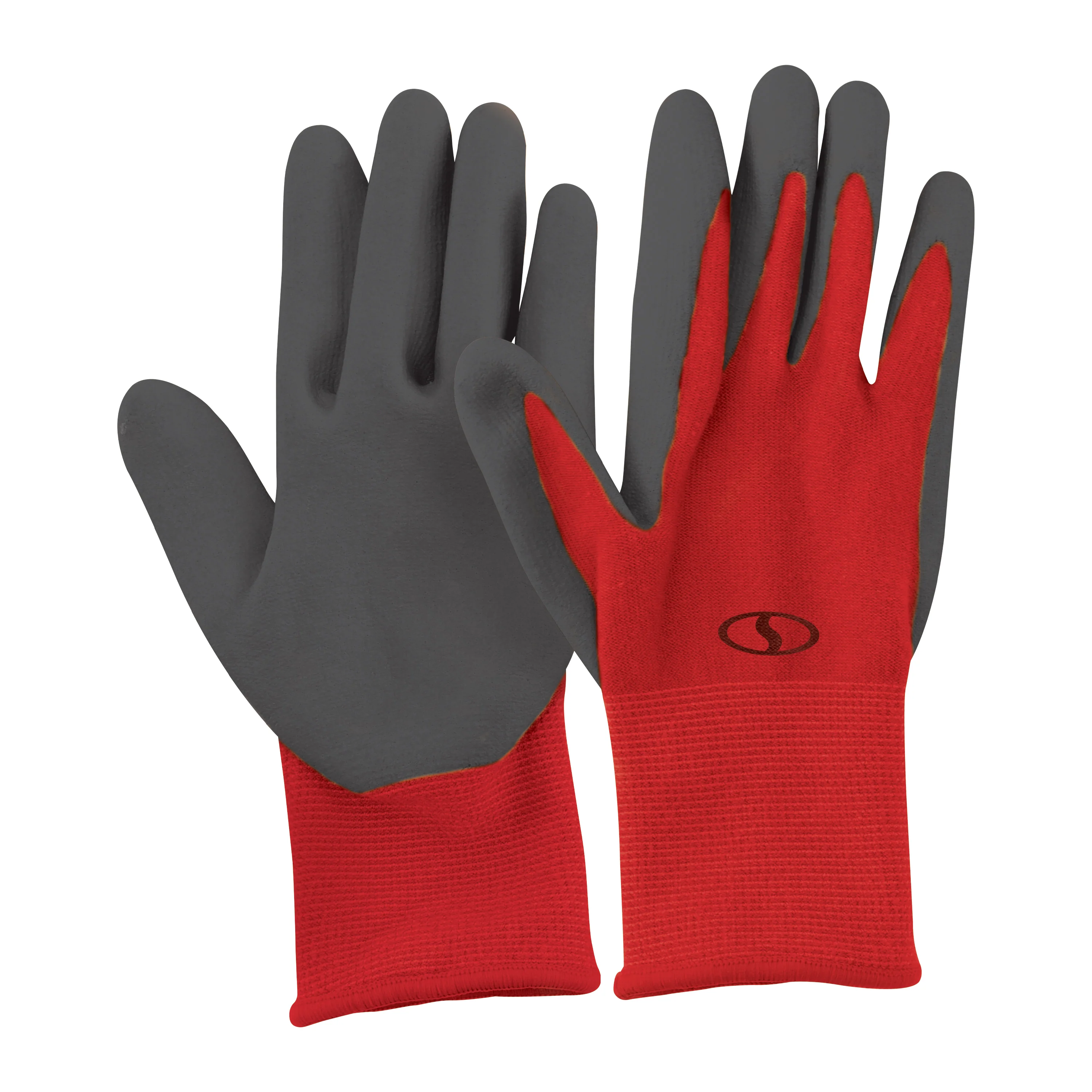 Sun Joe GGNP-S3-RED Reusable Nitrile-Palm Gloves | Tactile | Washable | One Size Fits Most | Set of 3 (Red) - Image 4