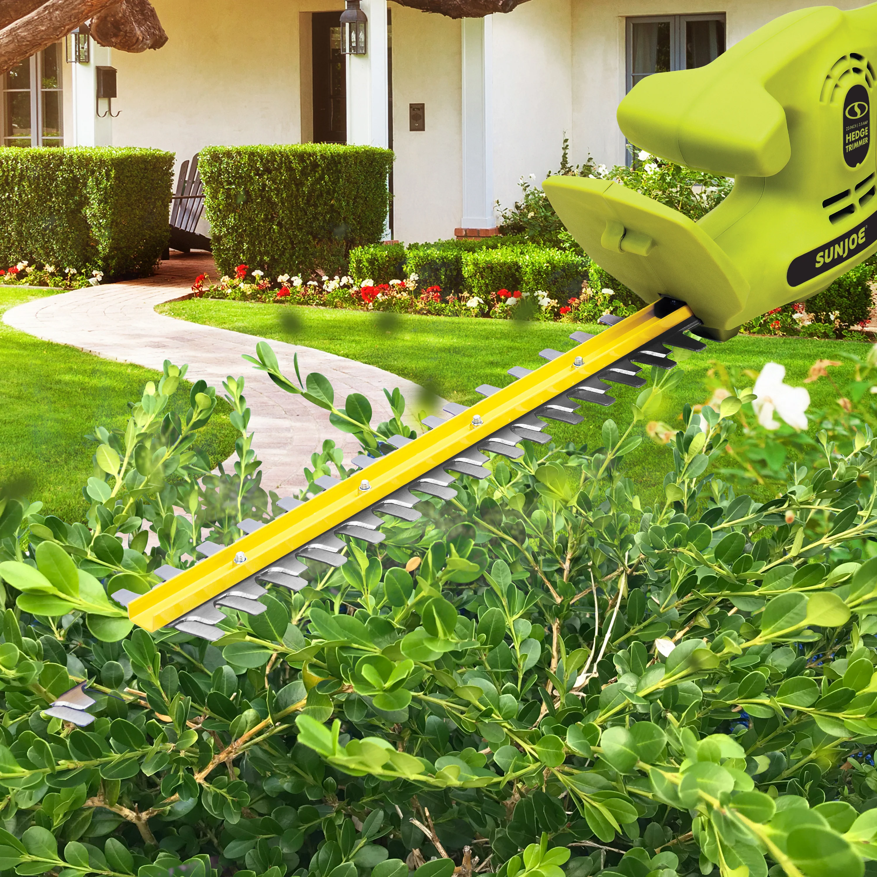 Sun Joe HJ22HTE-MAX Electric Dual-Action Hedge Trimmer | 22-Inch | 3.8 AMP | Dual-Handed Safety - Image 7