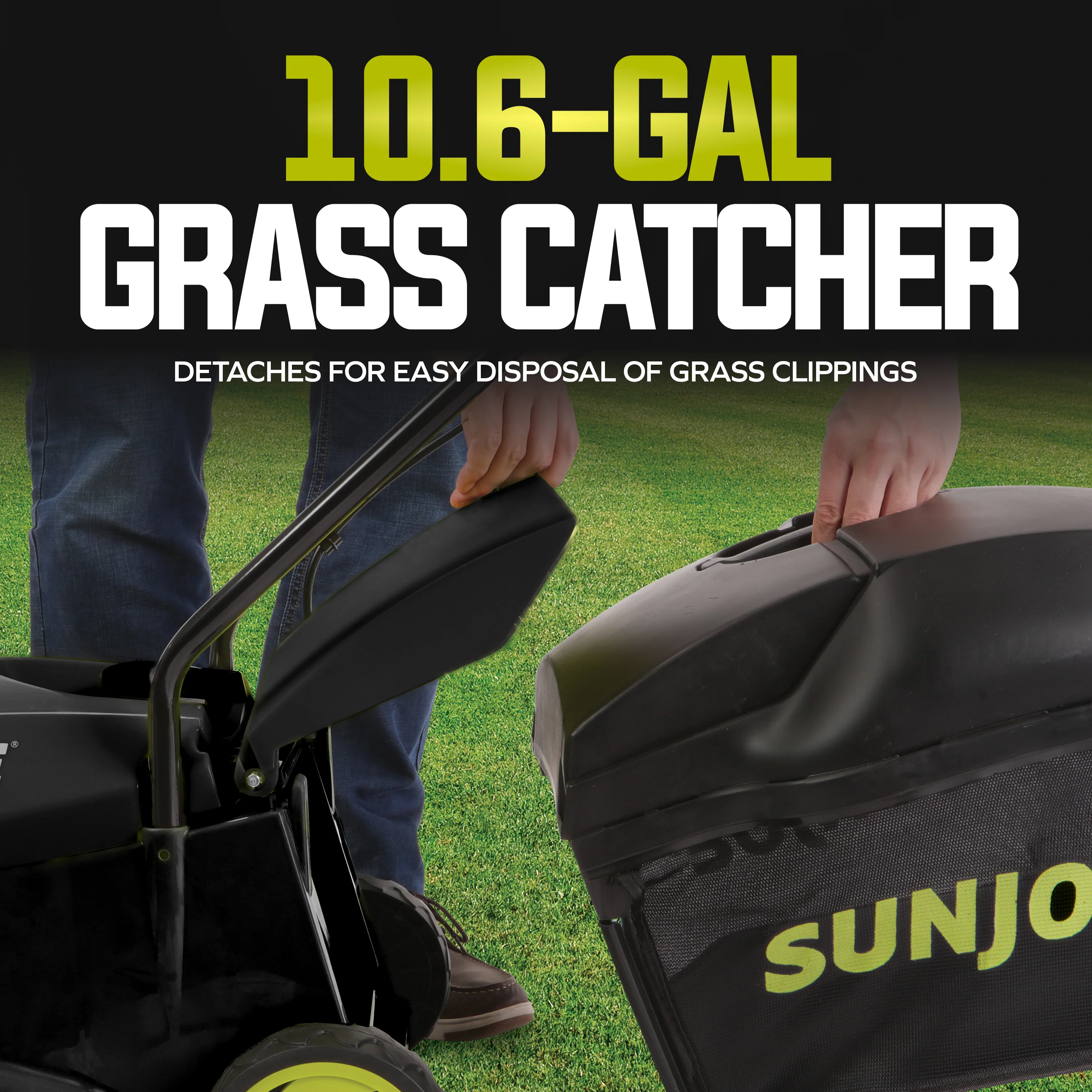 Sun Joe 24-Volt* IONMAX Cordless Brushless Lawn Mower Kit | 14-inch | W/ 5.0-Ah Battery + Charger - Image 7