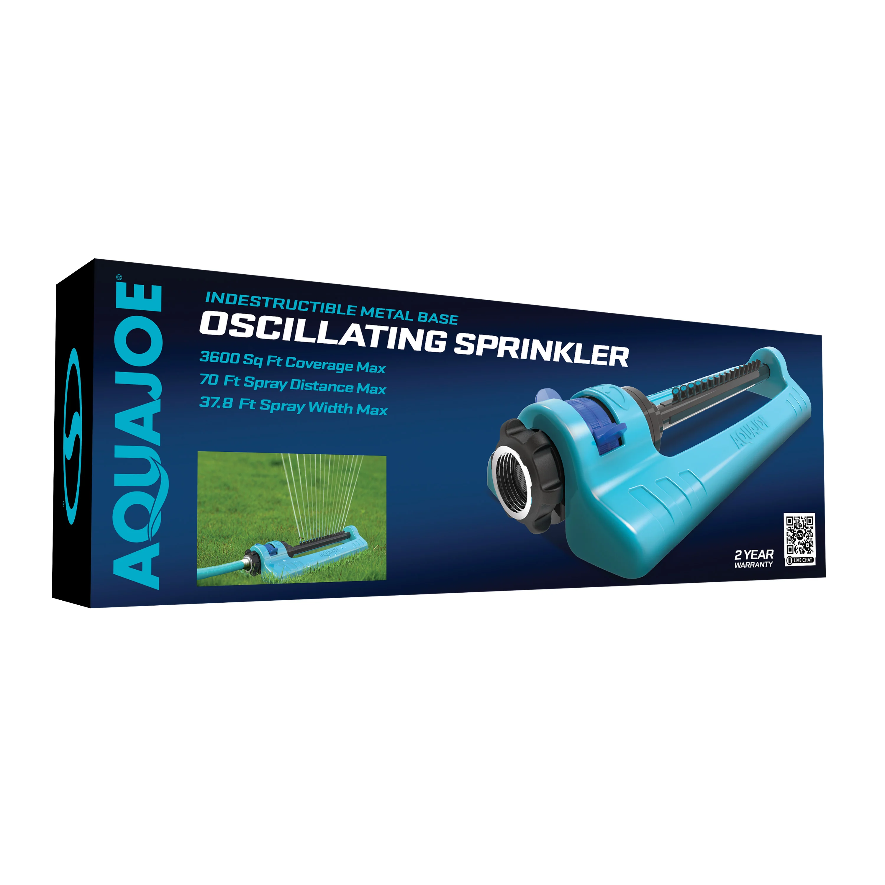 Aqua Joe Indestructible Metal Base Oscillating Sprinkler | Adjustable Spray Patterns | 3,600 Sq. Ft. Max Coverage - Image 14