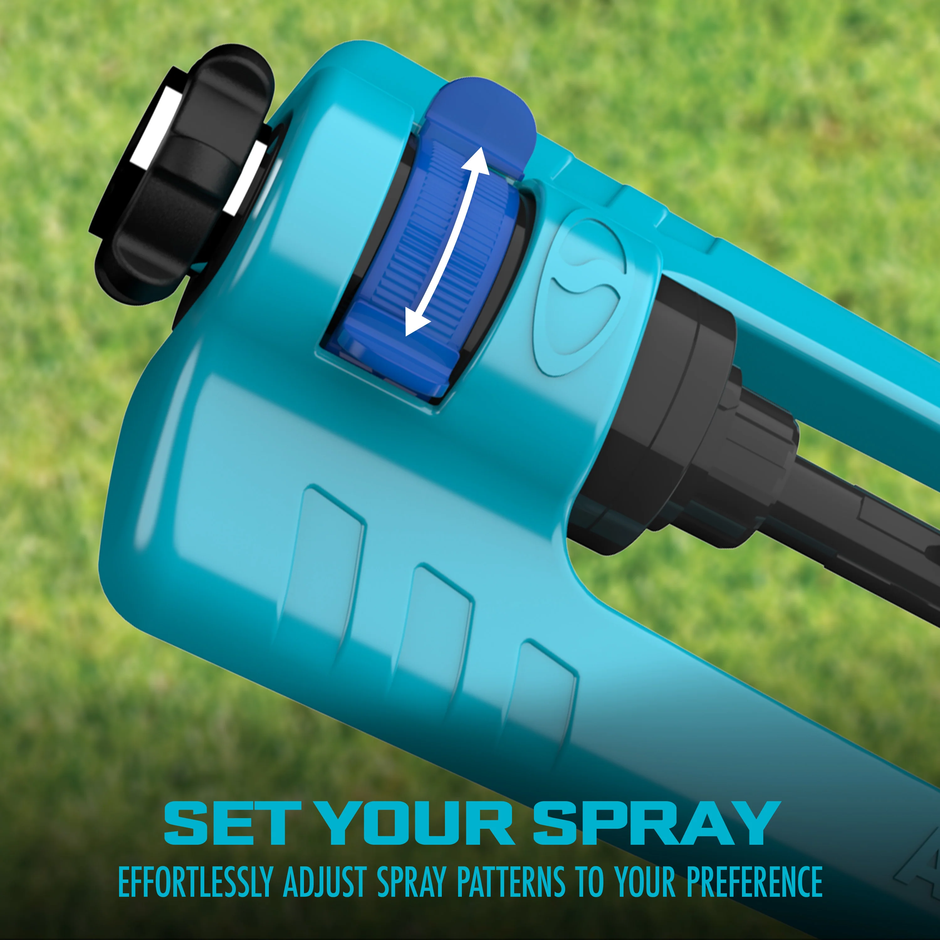 Aqua Joe Indestructible Metal Base Oscillating Sprinkler | Adjustable Spray Patterns | 3,600 Sq. Ft. Max Coverage - Image 4