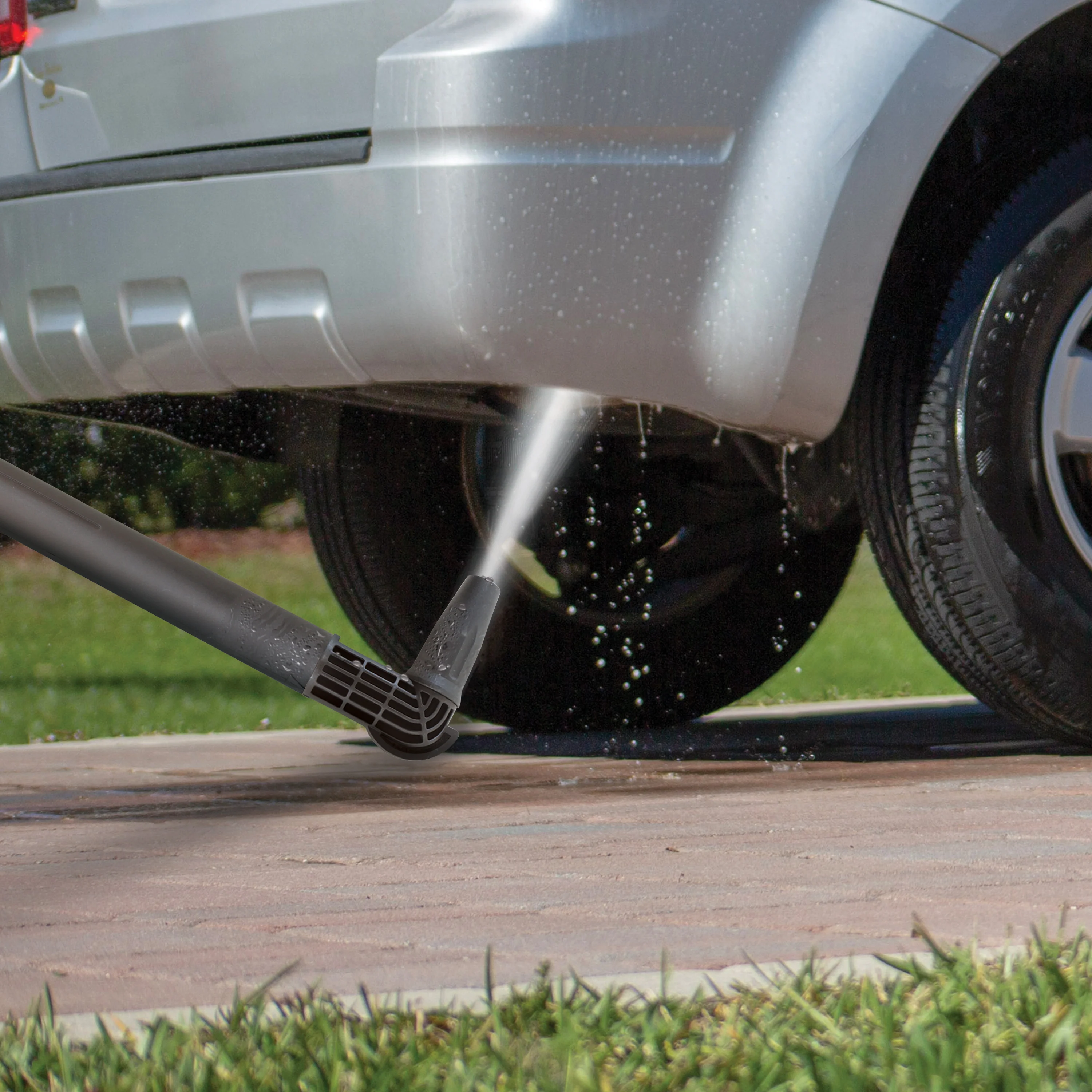 Sun Joe Auto Cleaning System for Most Pressure Washers | W/ 180° Rotating Brush, Feather Bristle Brush, Wheel/Rim Detailing Brush, Undercarriage Turbo Nozzle, Microfiber Cleaning Cloths & Universal Adapters for Most Brands up to 3500-PSI - Image 10