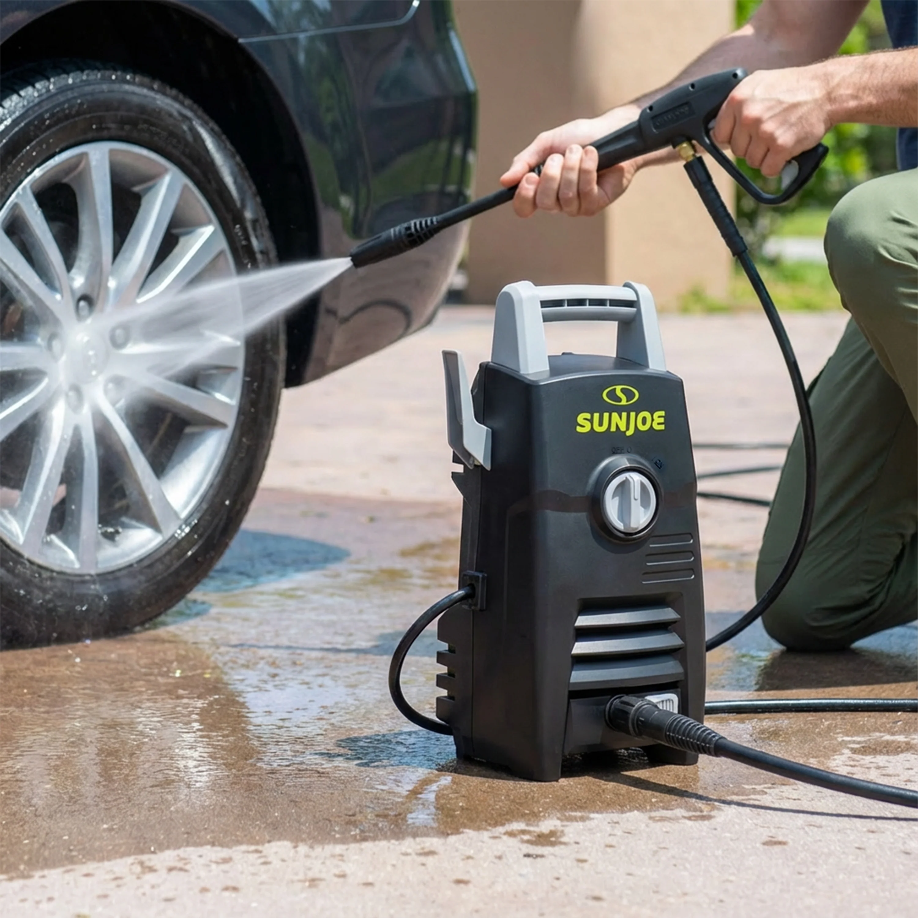 Sun Joe Electric Pressure Washer | Adjustable Spray Wand | Easy Carry Handle - Image 8