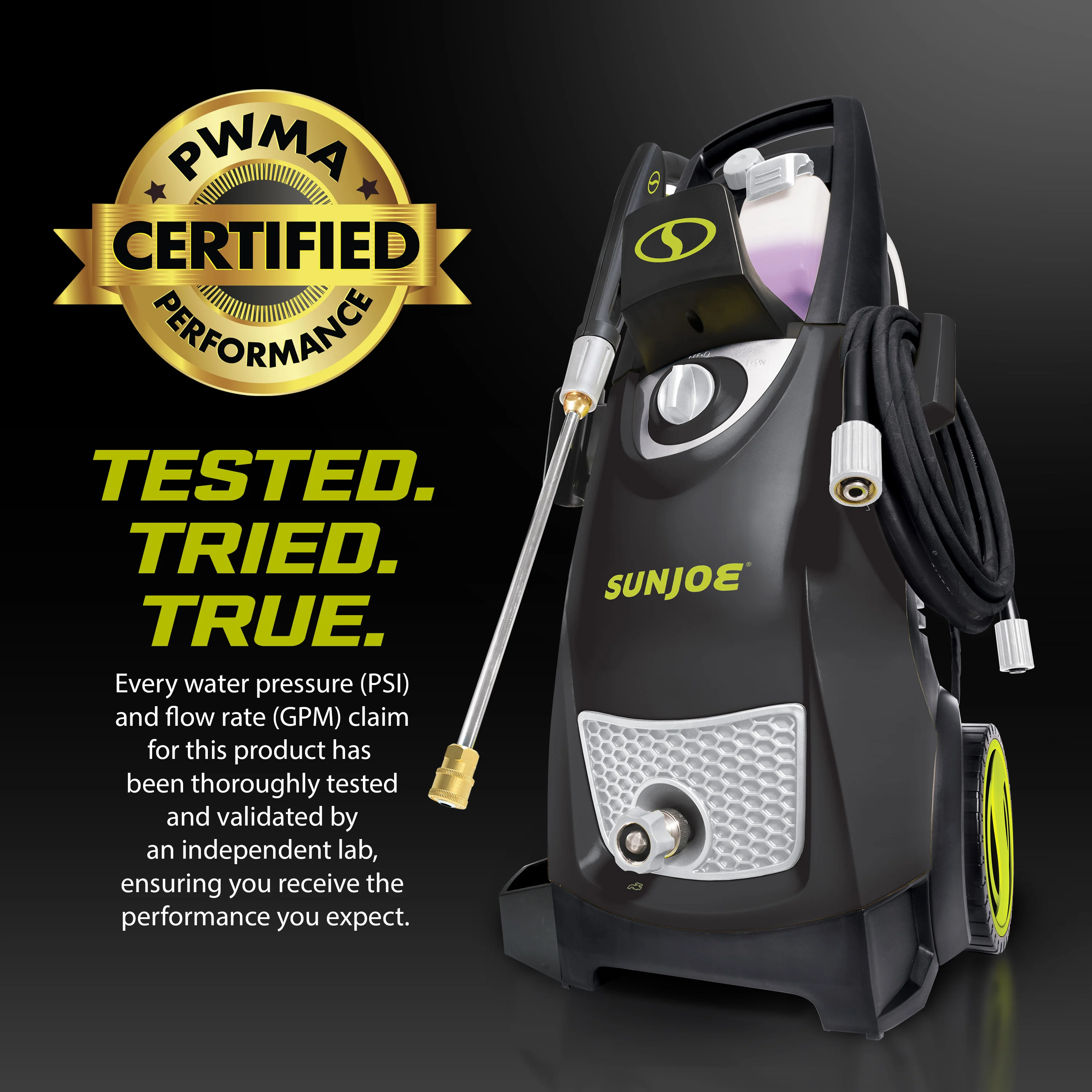 Sun Joe SPX3000® Certified Rated 2030 PSI Electric Pressure Washer | 1.2 GPM Rated Flow | Onboard Detergent Tanks | Clean Patios, Decks, Sidewalks, Cars, Boats, RVs, ATVs - Image 3