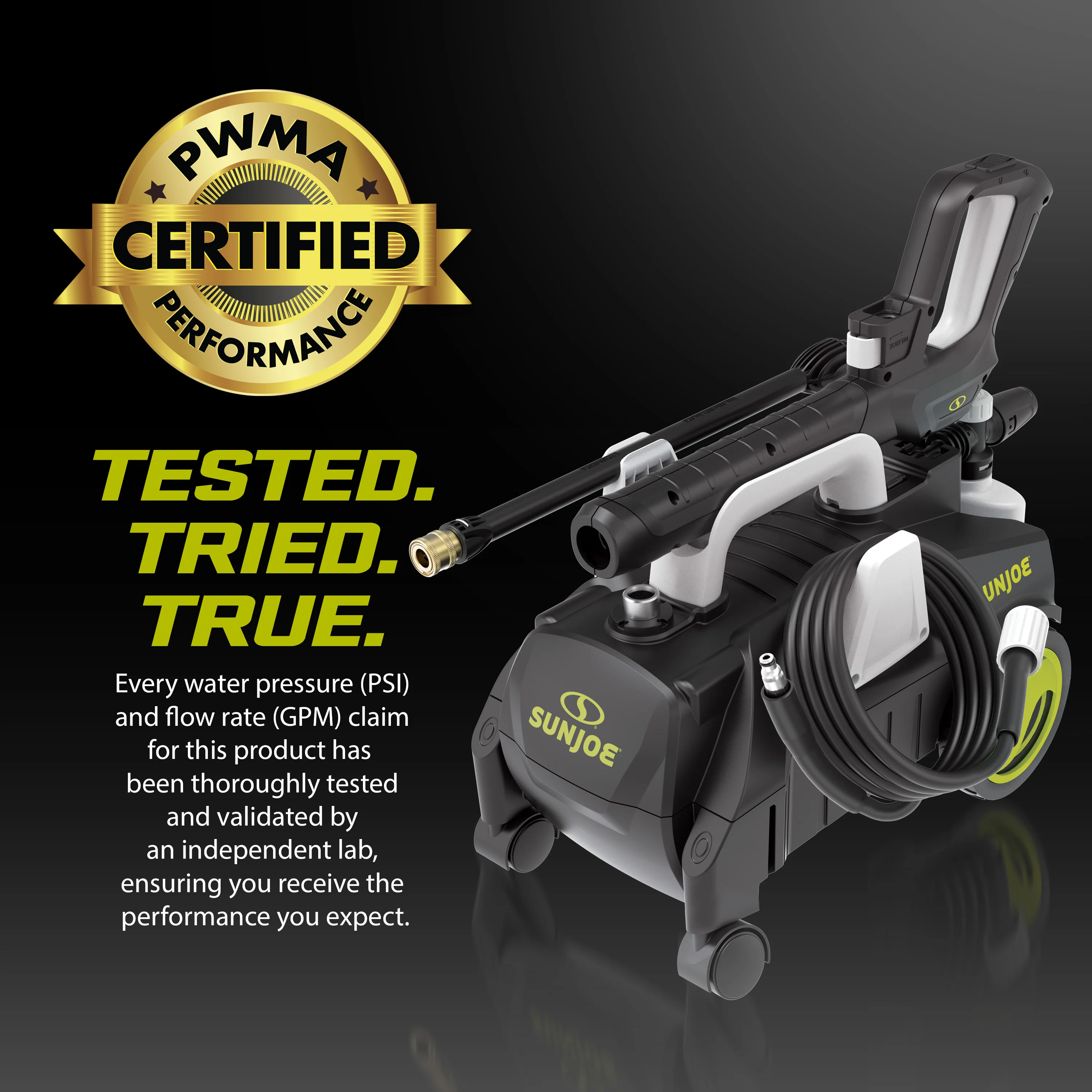 Sun Joe SPX3160P-SJG Electric Pressure Washer W/ Accessories | 11-Amp | Included Brush Set | Ultra Portable | 360º Rotating Wheels - Image 3