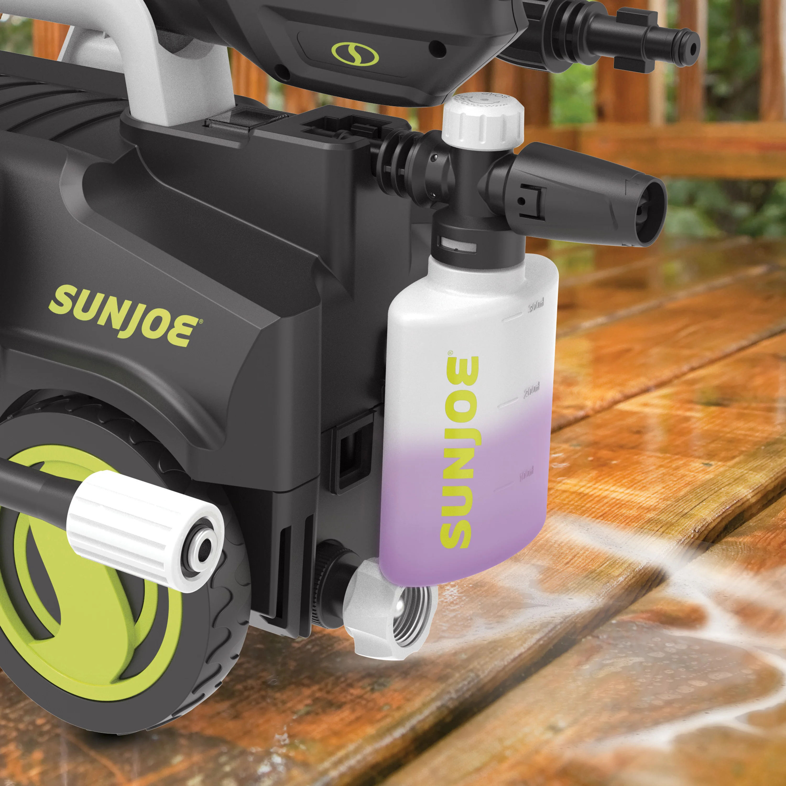 Sun Joe SPX3160P-SJG Electric Pressure Washer W/ Accessories | 11-Amp | Included Brush Set | Ultra Portable | 360º Rotating Wheels - Image 7